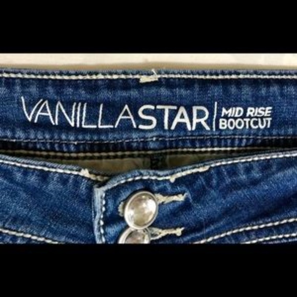 Vanilla Star Double Button Boot Cut Jeans NWT - Picture 3 of 3